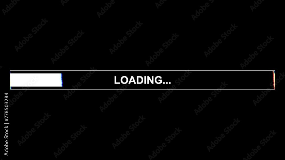 Loading animation sequence with glitch effect Loading animation sequence with glitch effect