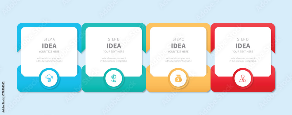 Modern Colorful Infographic Steps Modern Colorful Infographic Steps