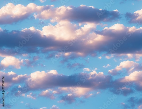 A cloudy sky with a few clouds floating in it. - seamless and tileable