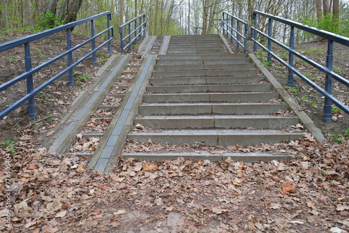 Concrete stairs in the city park
