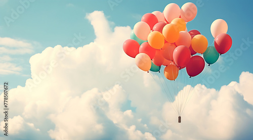 Celestial Celebration: Balloons Adrift in the Sky