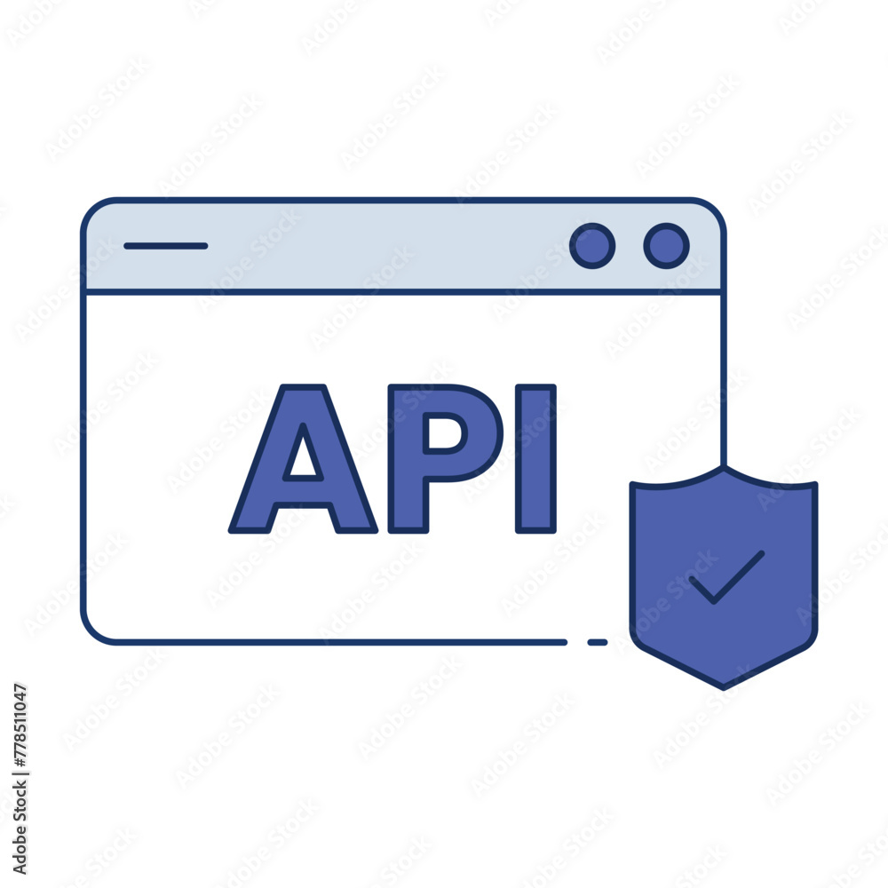 Vecteur Stock Secure API endpoints with the API security icon ...