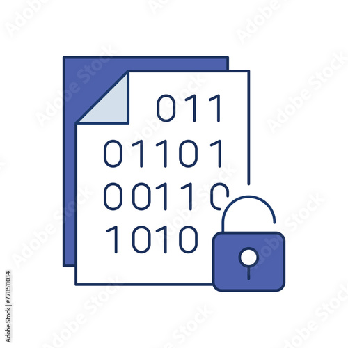 Ensure data security with the encrypted document icon, symbolizing the protection of sensitive information through encryption, safeguarding it from unauthorized access.