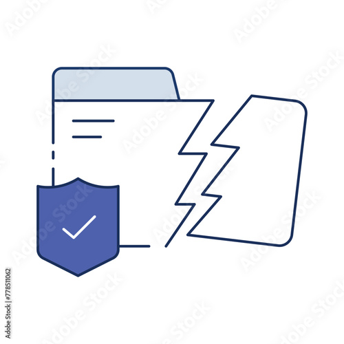Safeguard data integrity with the data loss prevention icon, implementing strategies and controls to prevent data breaches, leaks, and unauthorized access.