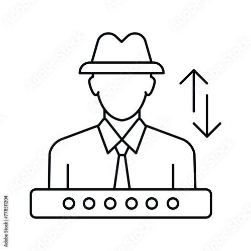 Protect accounts from unauthorized access with the account takeover icon, implementing measures to prevent and mitigate account hijacking incidents.