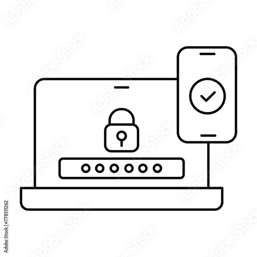 Enhance authentication security with the MFA icon, implementing multiple verification factors to ensure secure access and prevent unauthorized account access.