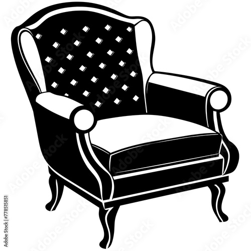 armchair silhouette vector illustration