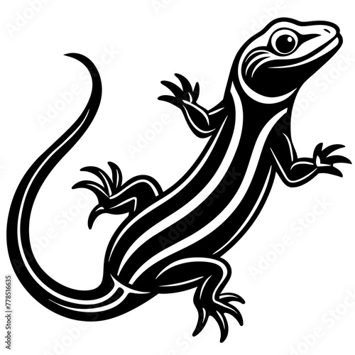 lizard silhouette vector illustration