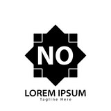 letter NO logo. NO. NO logo design vector illustration for creative company, business, industry