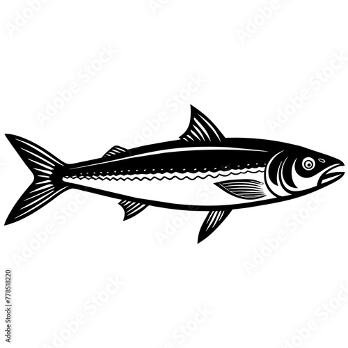 sardine silhouette vector illustration