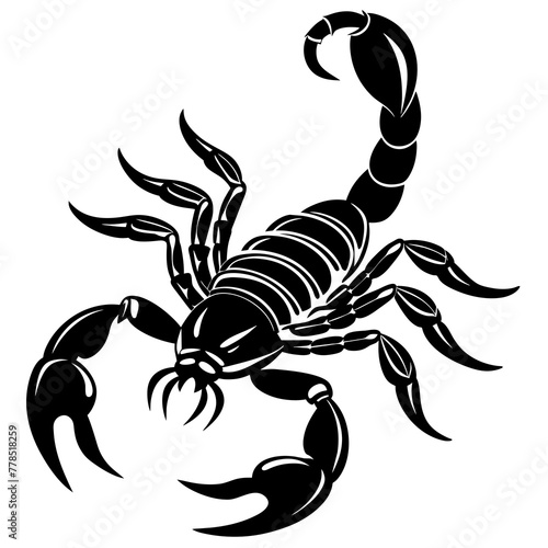 scorpion silhouette vector illustration