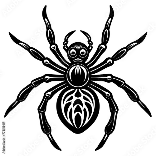 spider silhouette vector illustration