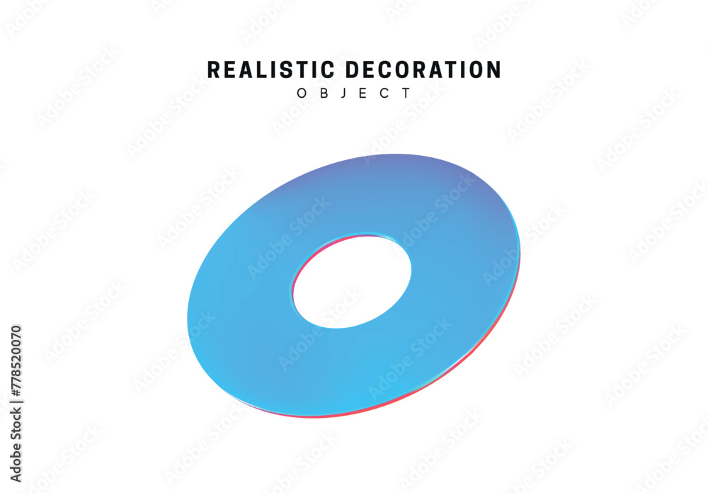 Hologram round flat 3d element for design. vector illustration Hologram round flat 3d element for design. vector illustration