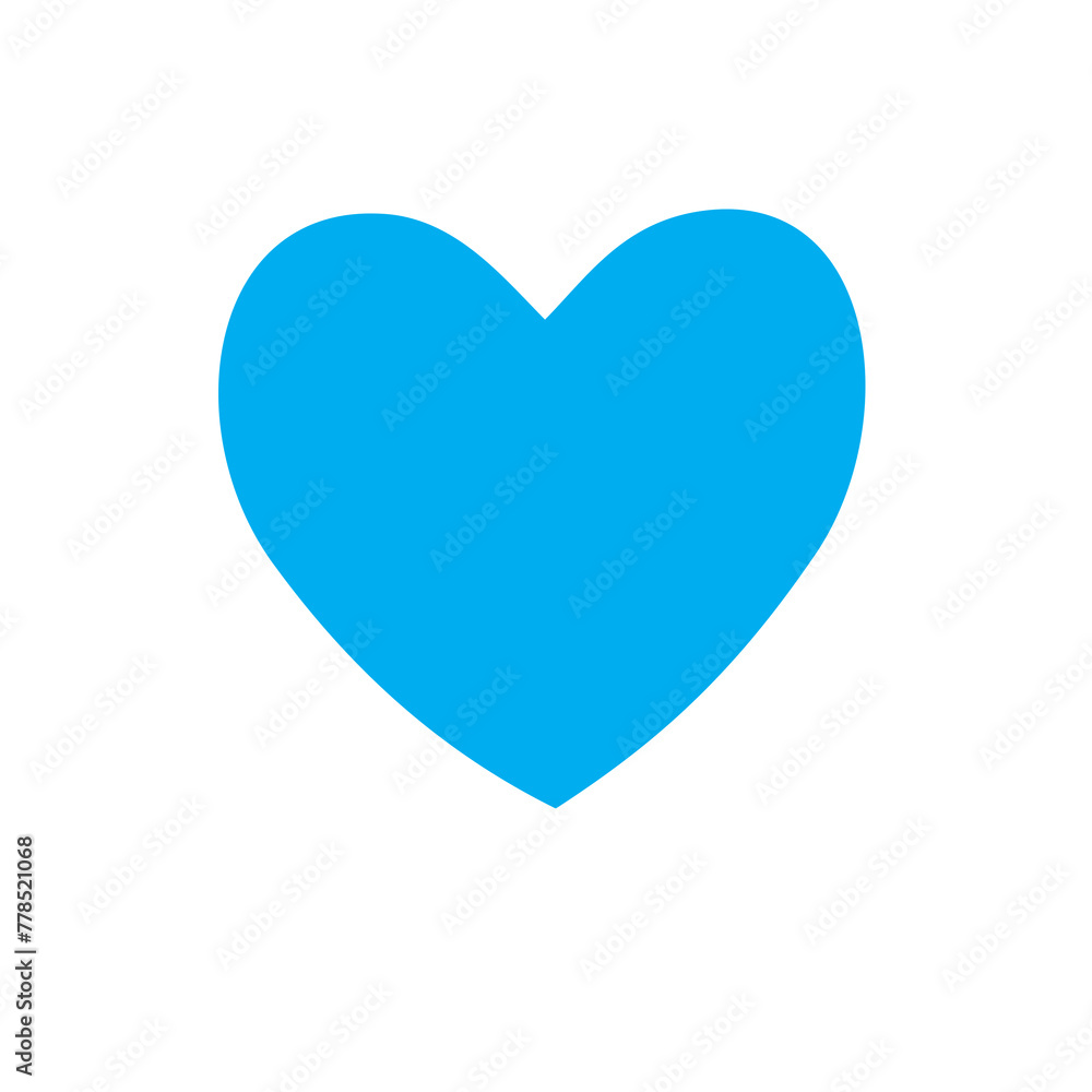 Blue heart emoji isolated on white background. Emoticons symbol modern, simple, printed on paper. icon for website design	
