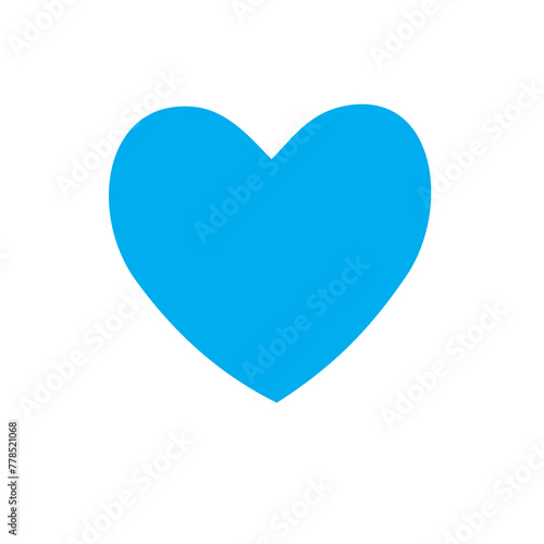 Blue heart emoji isolated on white background. Emoticons symbol modern, simple, printed on paper. icon for website design	
