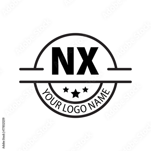 letter NX logo. NX. NX logo design vector illustration for creative company, business, industry photo