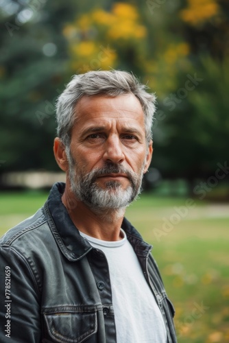 portrait of an elderly beautiful man Generative AI © Valentine
