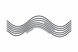 Abstract line wave representing music or audio, minimal podcast or radio logo, vector icon