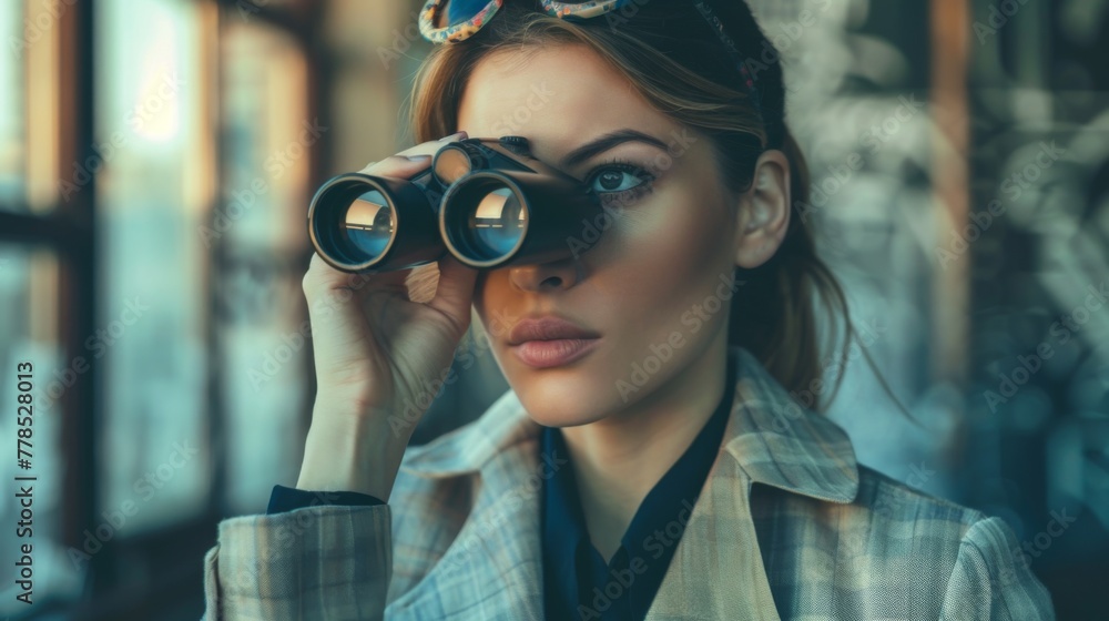 Business woman looking for future and searching new ideas wallpaper background Business woman looking for future and searching new ideas wallpaper background