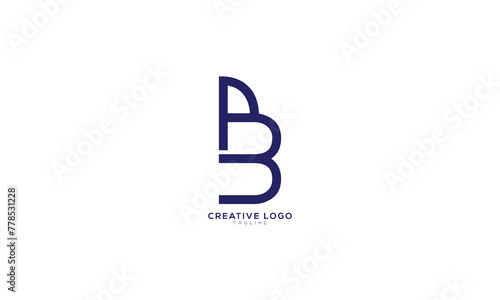 PB BP  Abstract initial monogram letter alphabet logo design