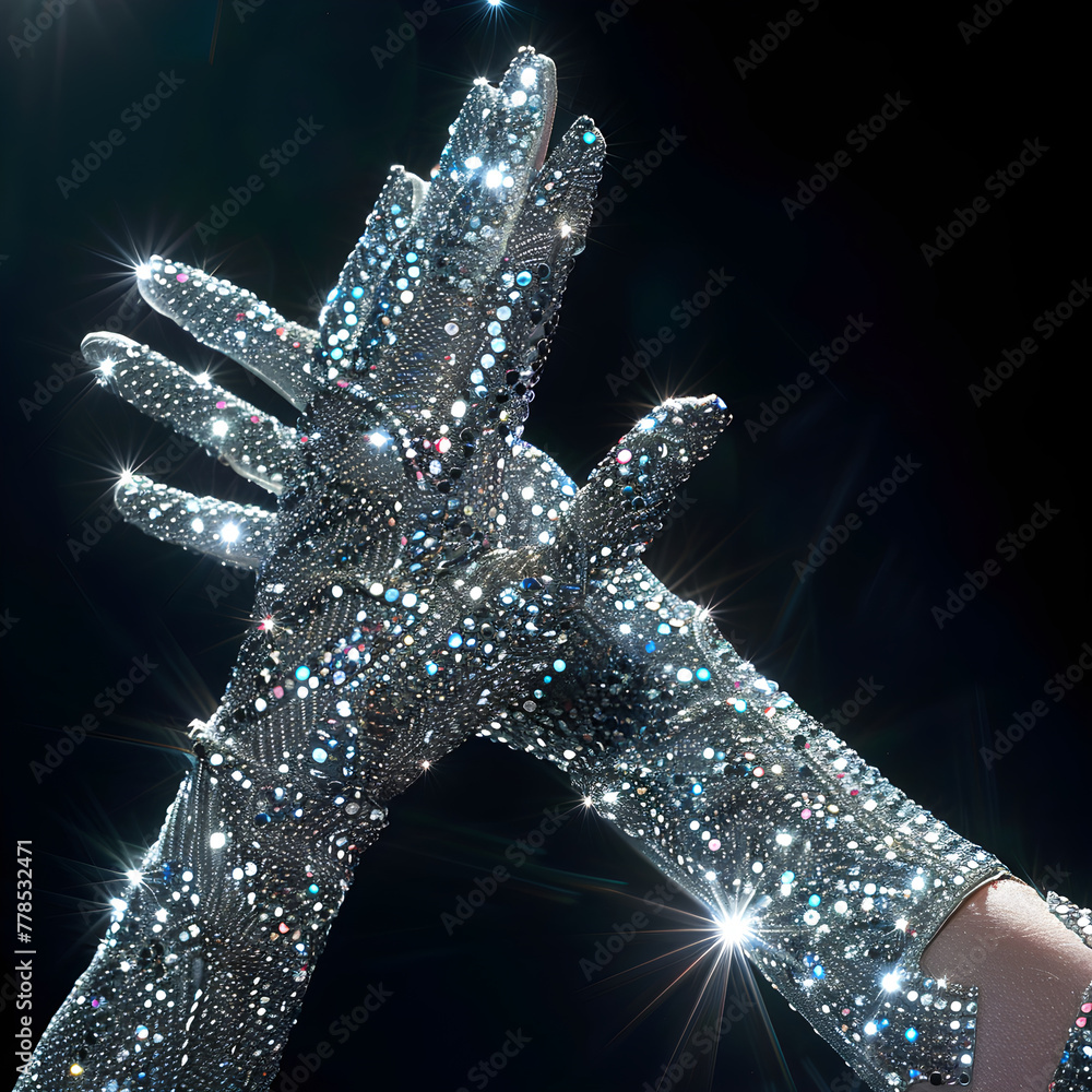 Glimmering Symbol of Pop Culture: The Renowned Crystal Applique Glove