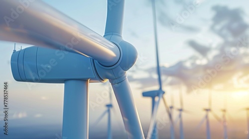 Wind turbine energy windmill power generator wallpaper background