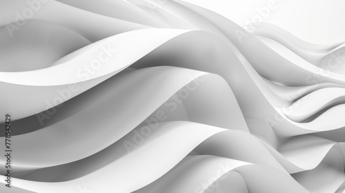 3d rendering White and grey layered creative shapes texture background. AI generated image