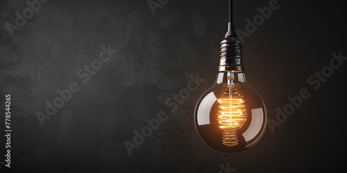 1920s style Vintage retro light bulb on minimalis-AI generated image 