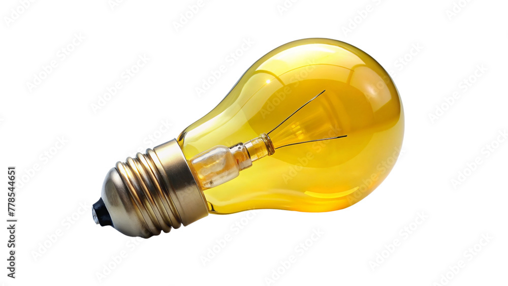 Yellow blub on transparent background. Yellow blub on transparent background.