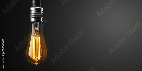 1920s style Vintage retro light bulb on minimalis-AI generated image 