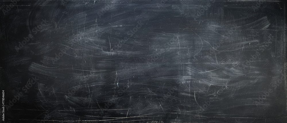 A blank black chalkboard texture providing a dark matte background suitable for text and designs. A blank black chalkboard texture providing a dark matte background suitable for text and designs.