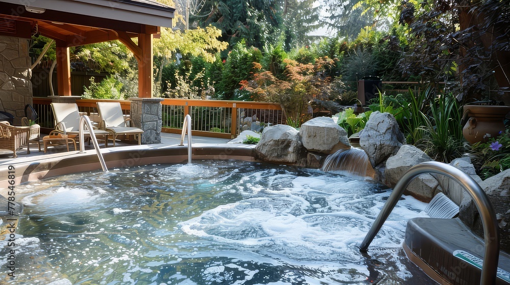 A rejuvenating spa retreat with luxurious amenities, including hot tubs, saunas, and massage therapy, providing relaxation and renewal for body and mind.