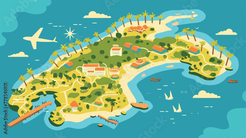 Aruba map icon vector illustration design 2d flat c