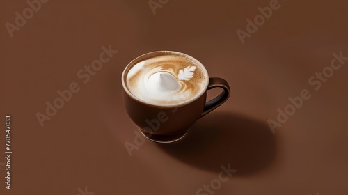 A rich and velvety espresso, topped with a dollop of frothy milk foam, swirling in a delicate porcelain cup, promising a bold and invigorating caffeine kick.