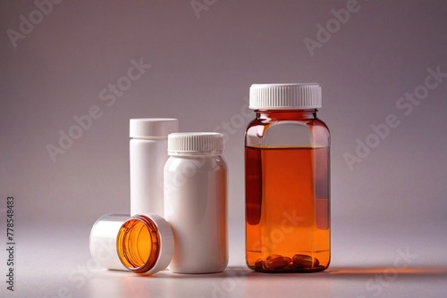 Product packaging mockup photo of medicine in plastic packaging. Medicine packaging., studio advertising photoshoot