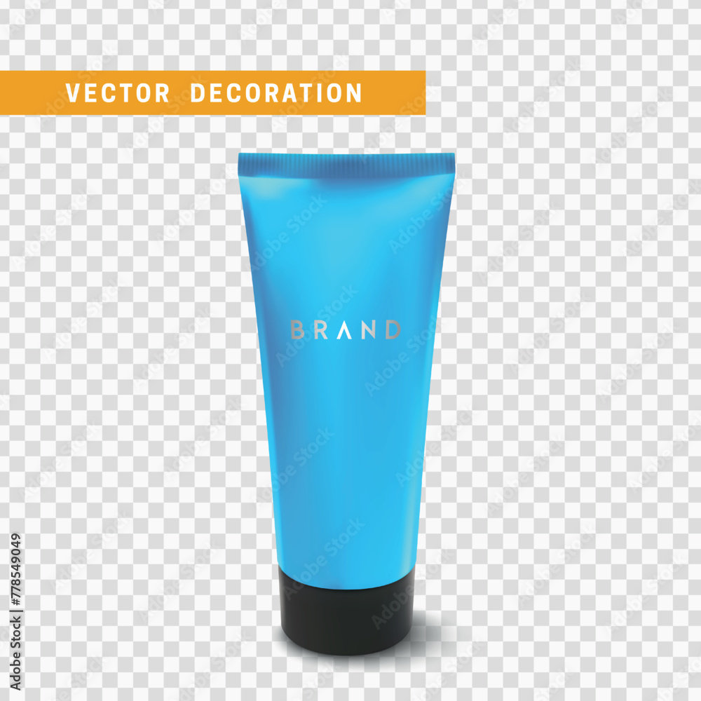 cosmetic tube template 3d design. vector illustration cosmetic tube template 3d design. vector illustration