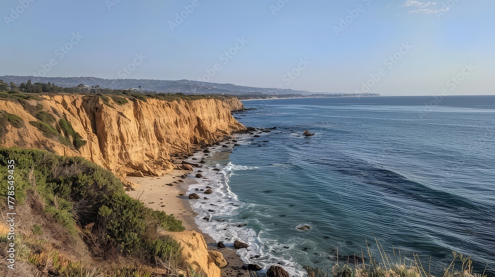 A scenic coastal hike along rugged cliffs and sandy beaches, with breathtaking views of the ocean and surrounding landscape.