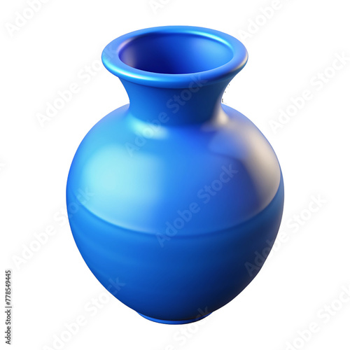 A blue vase on a transparent background