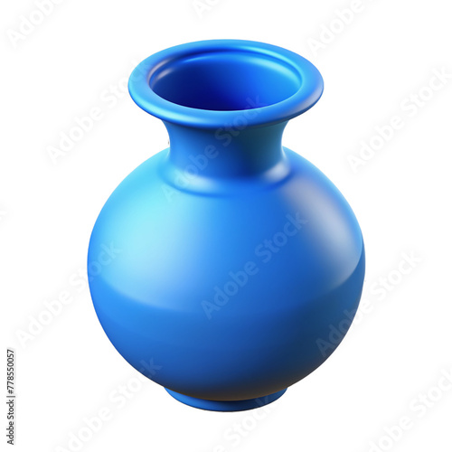 A blue vase on a transparent background