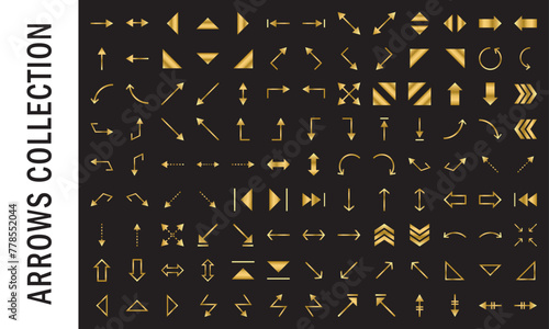 Vector Gold Arrows Collection