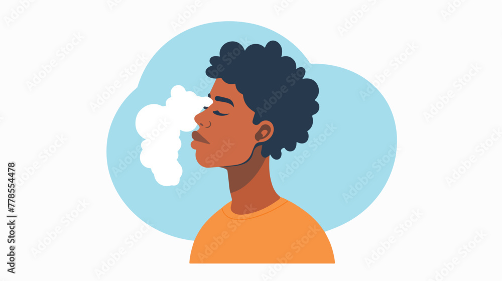 Breathing respiratory icon illustration vector grap