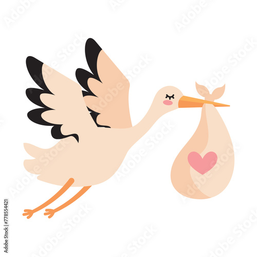baby shower stork