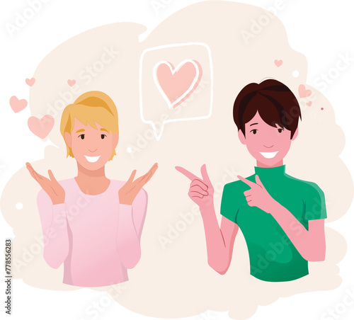 DOS CHICAS SONRIENTES ENAMORADAS