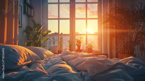 Cozy Sunrise Bedroom View