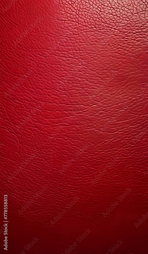 Fototapeta premium Background texture of a wrinkled red leather surface. AI Generated