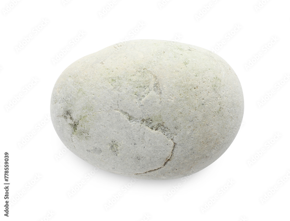 Fototapeta premium One light stone isolated on white, top view