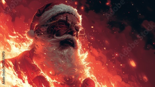 Santa's Fiery Gaze photo