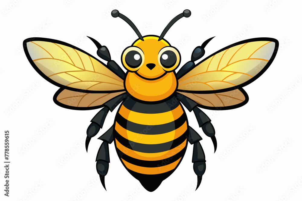 bee-on-white-background--vector-illustration