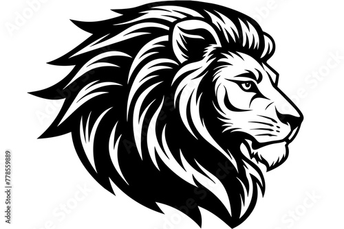 lion-logo-in-profile---no-background vector illustration 