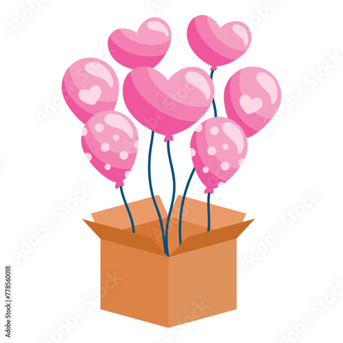 gender reveal pink balloons